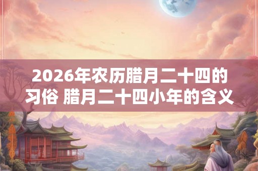 2026年农历腊月二十四的习俗 腊月二十四小年的含义