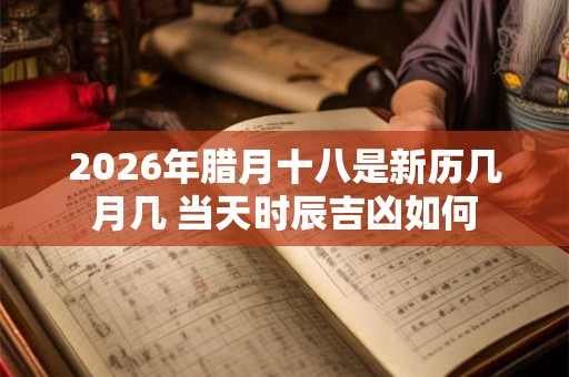 2026年腊月十八是新历几月几 当天时辰吉凶如何