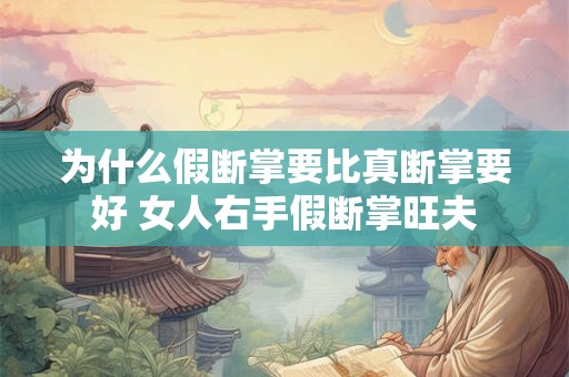 为什么假断掌要比真断掌要好 女人右手假断掌旺夫