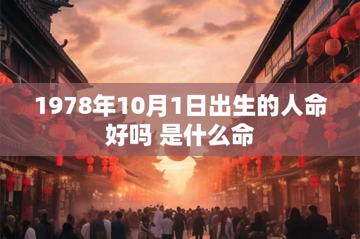 1978年10月1日出生的人命好吗 是什么命