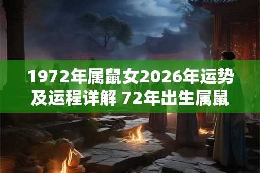 1972年属鼠女2026年运势及运程详解 72年出生属鼠人2026全年每月运势女性