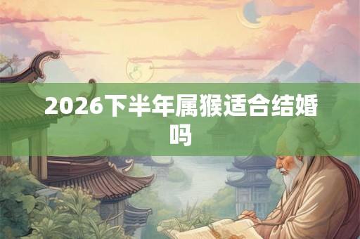 2026下半年属猴适合结婚吗 2026下半年属猴适合结婚吗