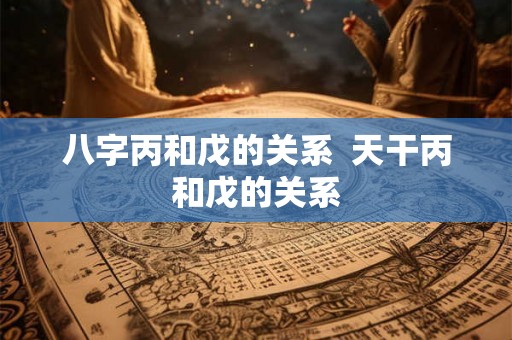 八字丙和戊的关系 天干丙和戊的关系 八字丙和戊的关系 天干丙和戊的关系