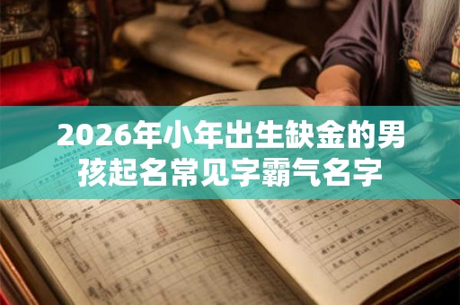 2026年小年出生缺金的男孩起名常见字霸气名字