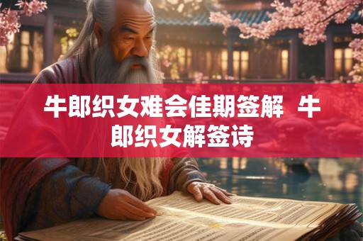 牛郎织女难会佳期签解  牛郎织女解签诗