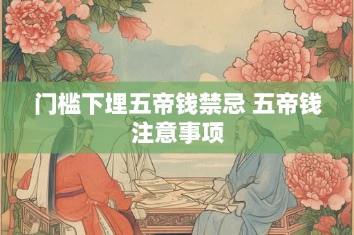 门槛下埋五帝钱禁忌 五帝钱注意事项
