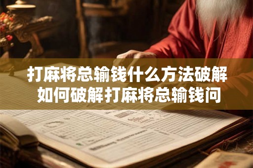 打麻将总输钱什么方法破解 如何破解打麻将总输钱问题 打麻将总输钱什么方法破解 如何破解打麻将总输钱问题