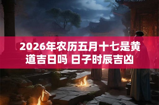 2026年农历五月十七是黄道吉日吗 日子时辰吉凶 2026年农历五月十七是黄道吉日吗 日子时辰吉凶