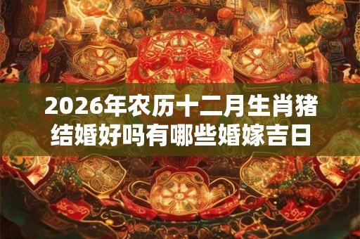 2026年农历十二月生肖猪结婚好吗有哪些婚嫁吉日 2026年农历十二月生肖猪结婚好吗有哪些婚嫁吉日