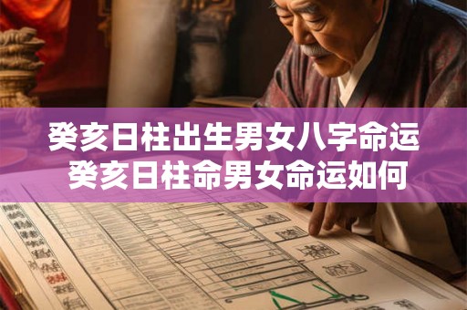 癸亥日柱出生男女八字命运 癸亥日柱命男女命运如何