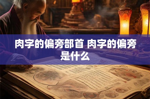 肉字的偏旁部首 肉字的偏旁是什么