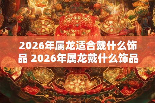 2026年属龙适合戴什么饰品 2026年属龙戴什么饰品