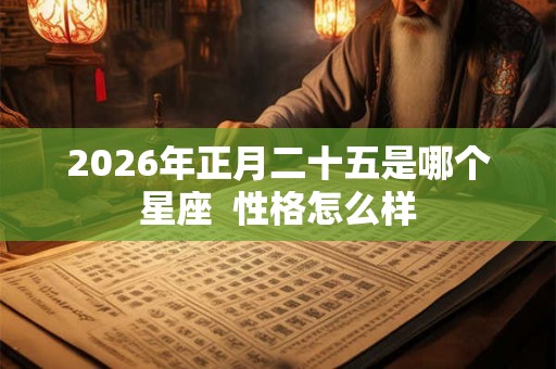 2026年正月二十五是哪个星座  性格怎么样