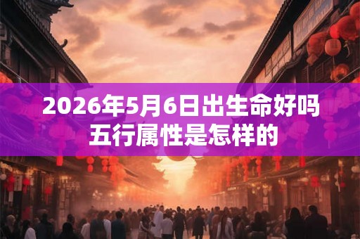 2026年5月6日出生命好吗 五行属性是怎样的 2026年5月6日出生命好吗 五行属性是怎样的