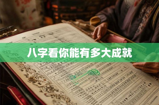 八字看你能有多大成就