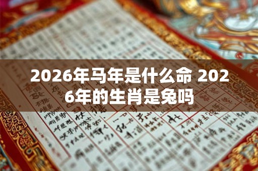2026年马年是什么命 2026年的生肖是兔吗
