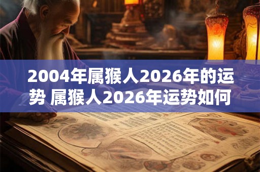 2004年属猴人2026年的运势 属猴人2026年运势如何