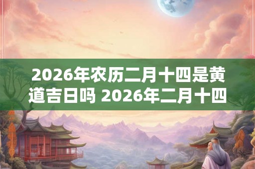 2026年农历二月十四是黄道吉日吗 2026年二月十四黄道吉日吗