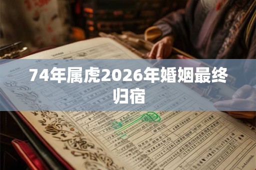74年属虎2026年婚姻最终归宿
