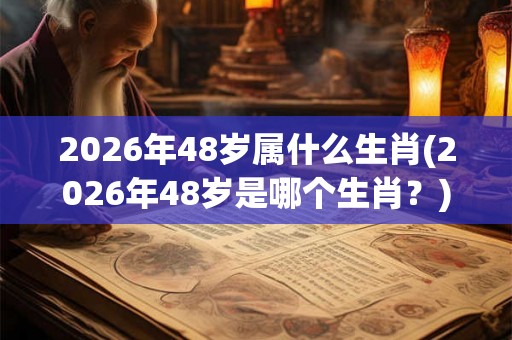 2026年48岁属什么生肖(2026年48岁是哪个生肖？)