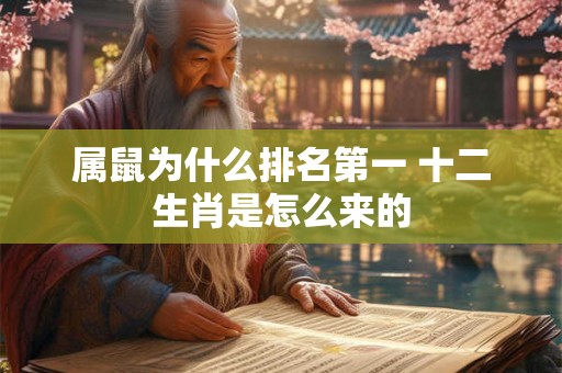 属鼠为什么排名第一 十二生肖是怎么来的