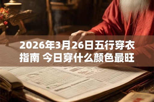 2026年3月26日五行穿衣指南 今日穿什么颜色最旺运