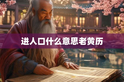 进人口什么意思老黄历