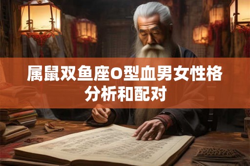 属鼠双鱼座O型血男女性格分析和配对