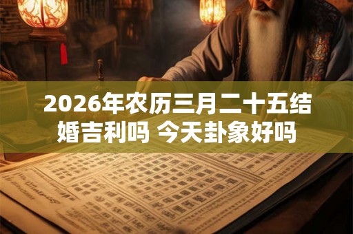 2026年农历三月二十五结婚吉利吗 今天卦象好吗 2026年农历三月二十五结婚吉利吗 今天卦象好吗