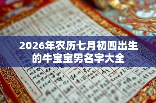 2026年农历七月初四出生的牛宝宝男名字大全 2026年农历七月初四出生的牛宝宝男名字大全