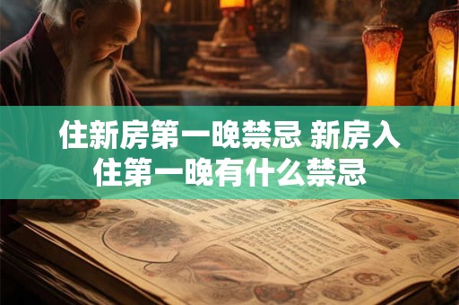 住新房第一晚禁忌 新房入住第一晚有什么禁忌 住新房第一晚禁忌 新房入住第一晚有什么禁忌