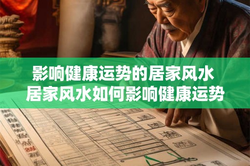 影响健康运势的居家风水 居家风水如何影响健康运势