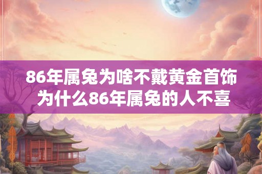 86年属兔为啥不戴黄金首饰 为什么86年属兔的人不喜欢佩戴黄金首饰