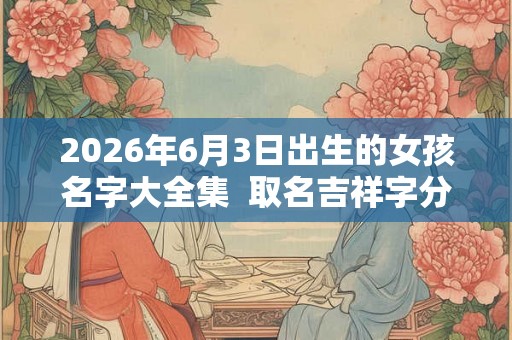2026年6月3日出生的女孩名字大全集  取名吉祥字分享