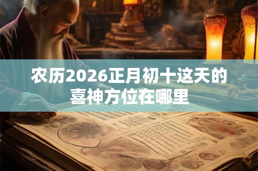 农历2026正月初十这天的喜神方位在哪里