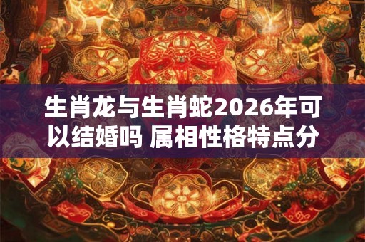 生肖龙与生肖蛇2026年可以结婚吗 属相性格特点分析