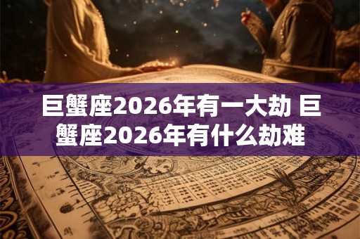 巨蟹座2026年有一大劫 巨蟹座2026年有什么劫难 巨蟹座2026年有一大劫 巨蟹座2026年有什么劫难