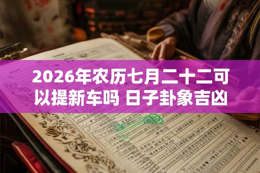 2026年农历七月二十二可以提新车吗 日子卦象吉凶