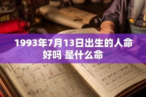 1993年7月13日出生的人命好吗 是什么命