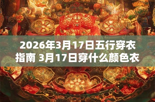 2026年3月17日五行穿衣指南 3月17日穿什么颜色衣服 2026年3月17日五行穿衣指南 3月17日穿什么颜色衣服