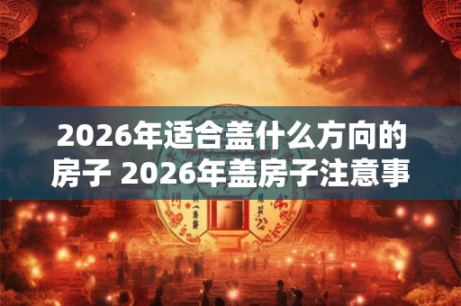 2026年适合盖什么方向的房子 2026年盖房子注意事项