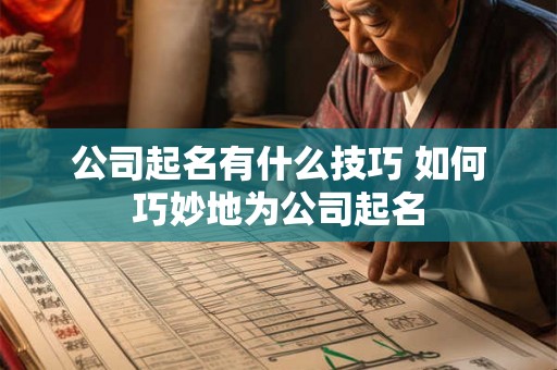 公司起名有什么技巧 如何巧妙地为公司起名