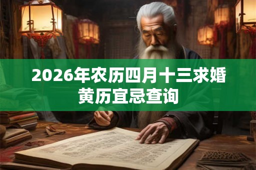 2026年农历四月十三求婚黄历宜忌查询