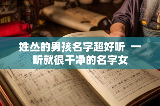 姓丛的男孩名字超好听  一听就很干净的名字女