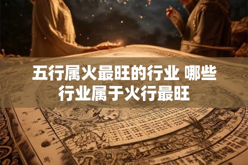五行属火最旺的行业 哪些行业属于火行最旺