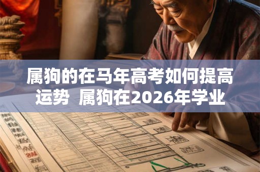 属狗的在马年高考如何提高运势  属狗在2026年学业
