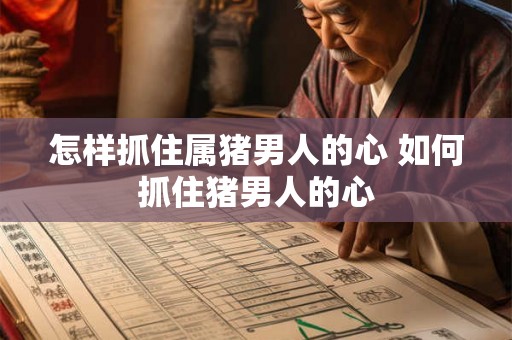 怎样抓住属猪男人的心 如何抓住猪男人的心