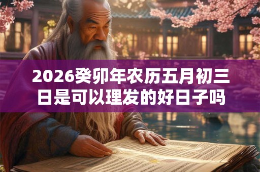 2026癸卯年农历五月初三日是可以理发的好日子吗