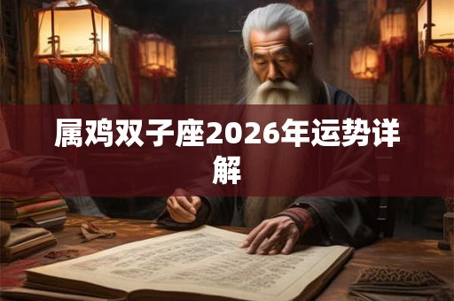 属鸡双子座2026年运势详解 属鸡双子座2026年运势详解