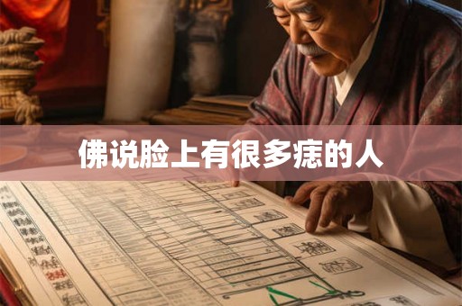 佛说脸上有很多痣的人
